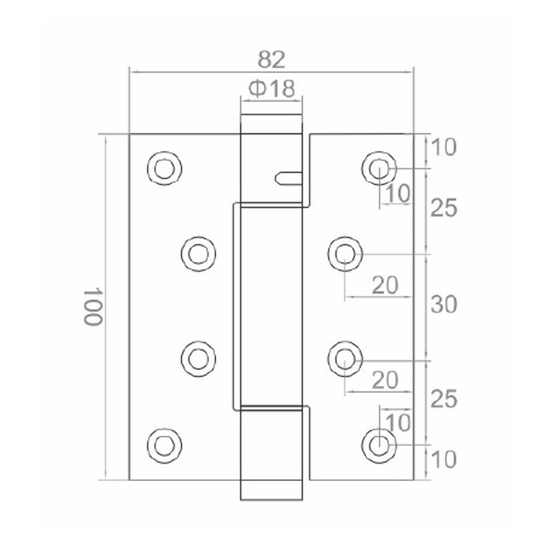 Bisagra de resorte de posicionamiento de 4″90°